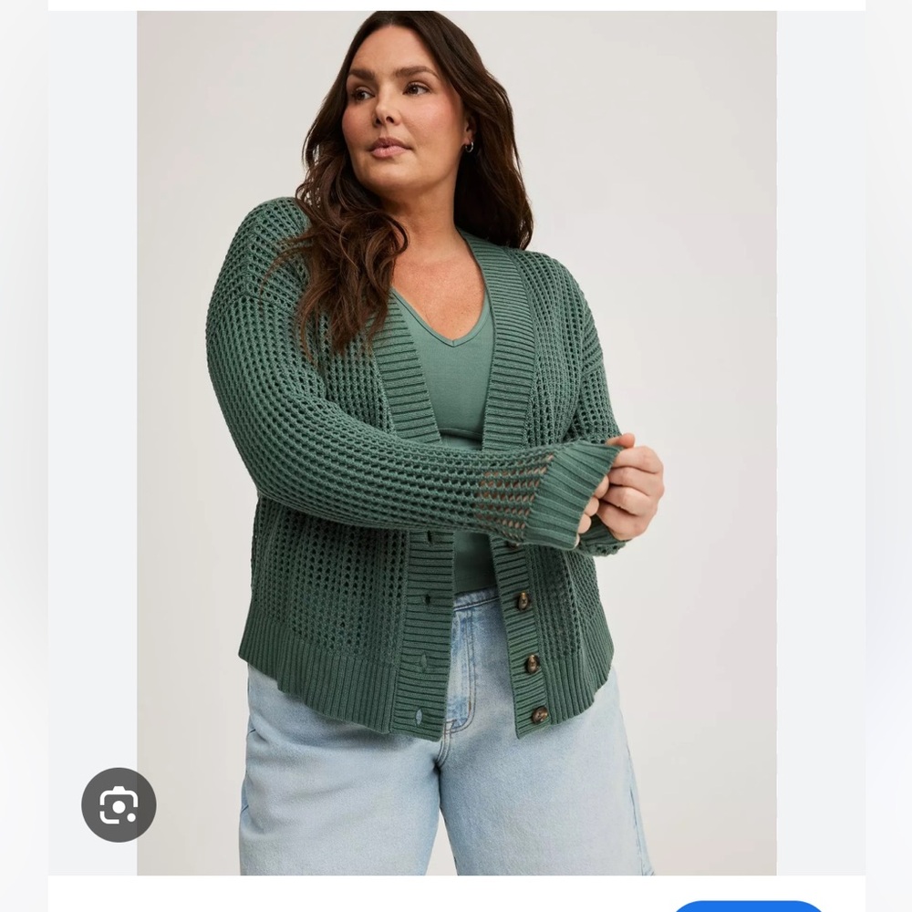 Torrid Open Stitch Cardigan Sweater